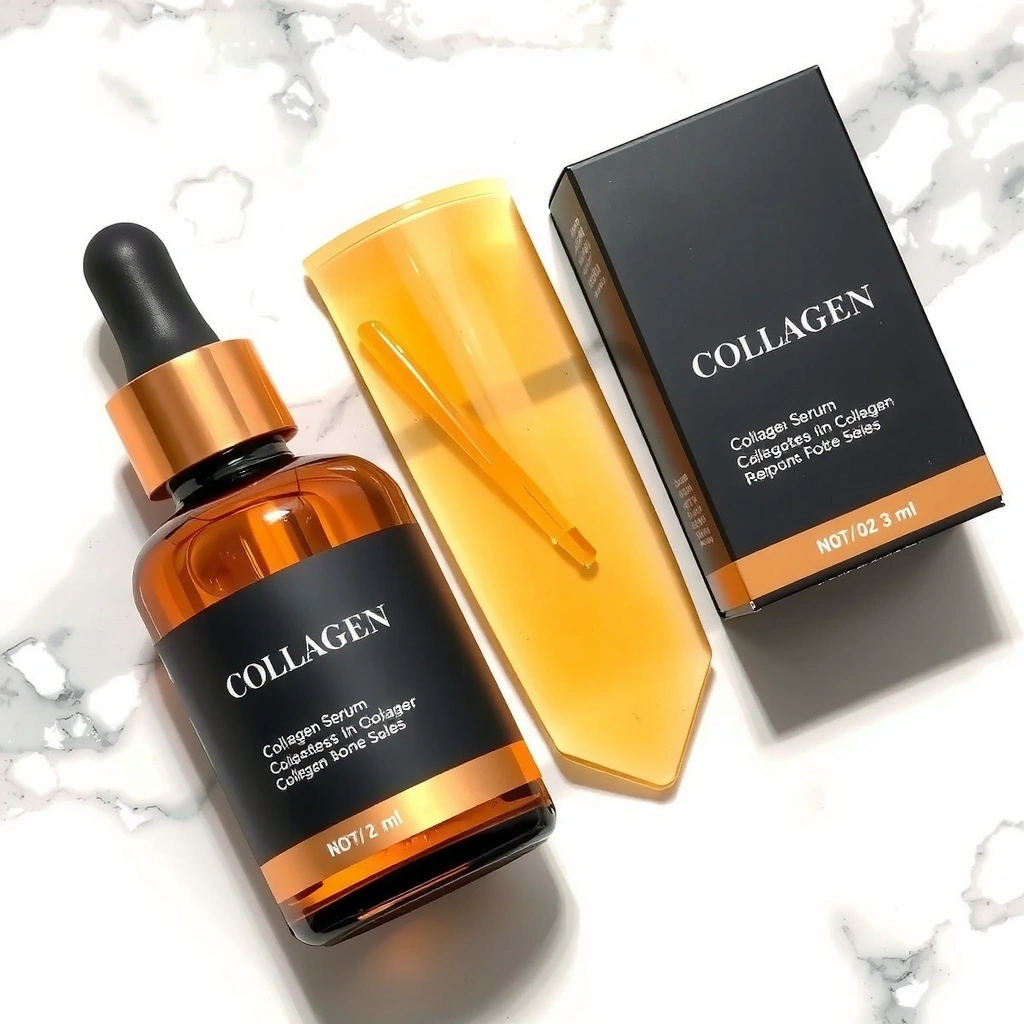 Collagen serum bottle