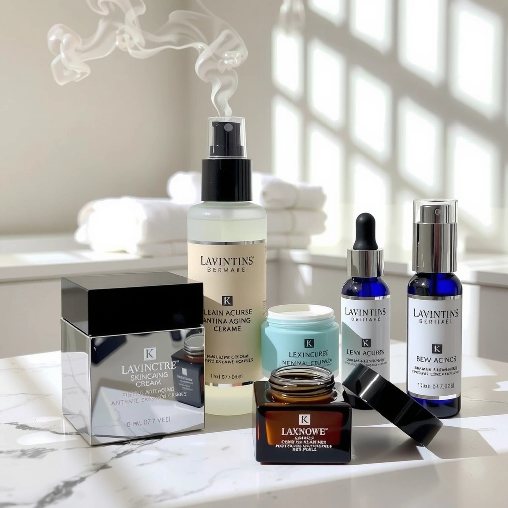 Premium skincare collection hero background